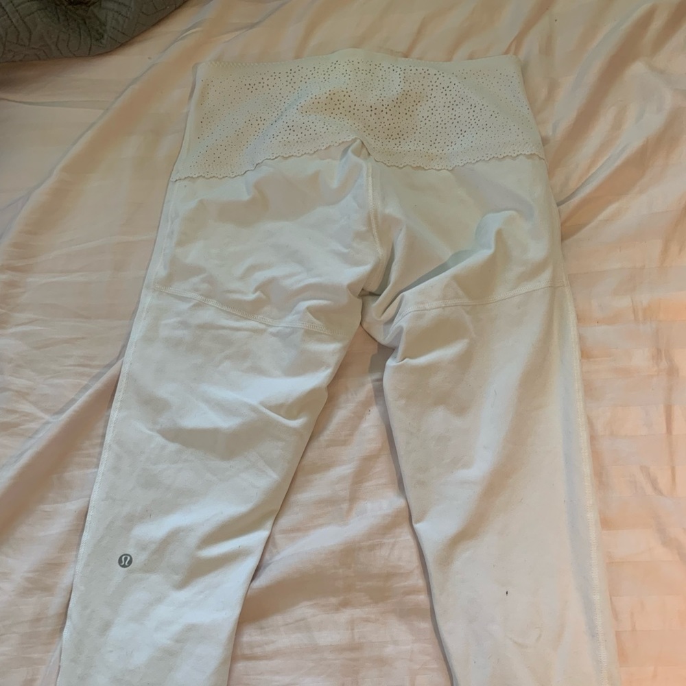 White Lululemon leggings size 12